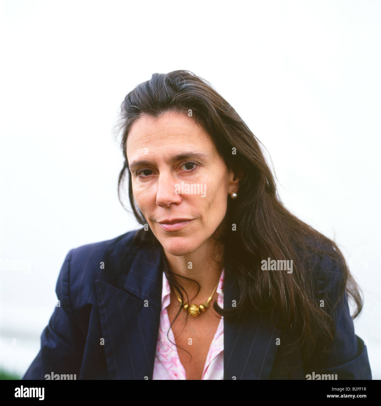 Isabel Fonseca at the debut of her first novel 'Attachment' at the Hay Festival, Wales UK Stock