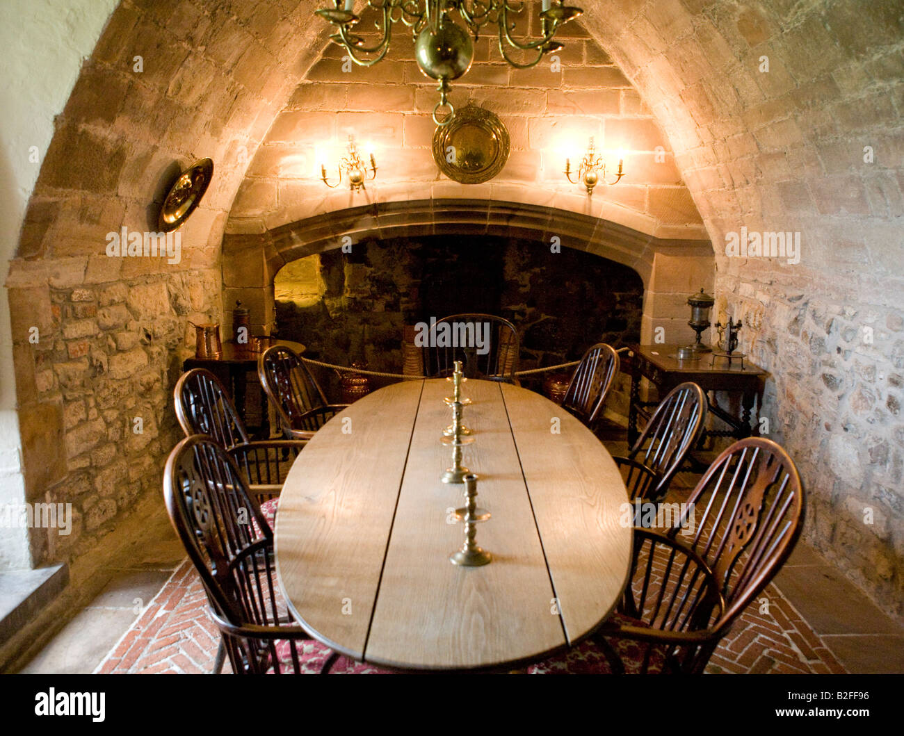 Interior Of Lindisfarne Castle Holy Island Northumberland UK Europe Stock Photo