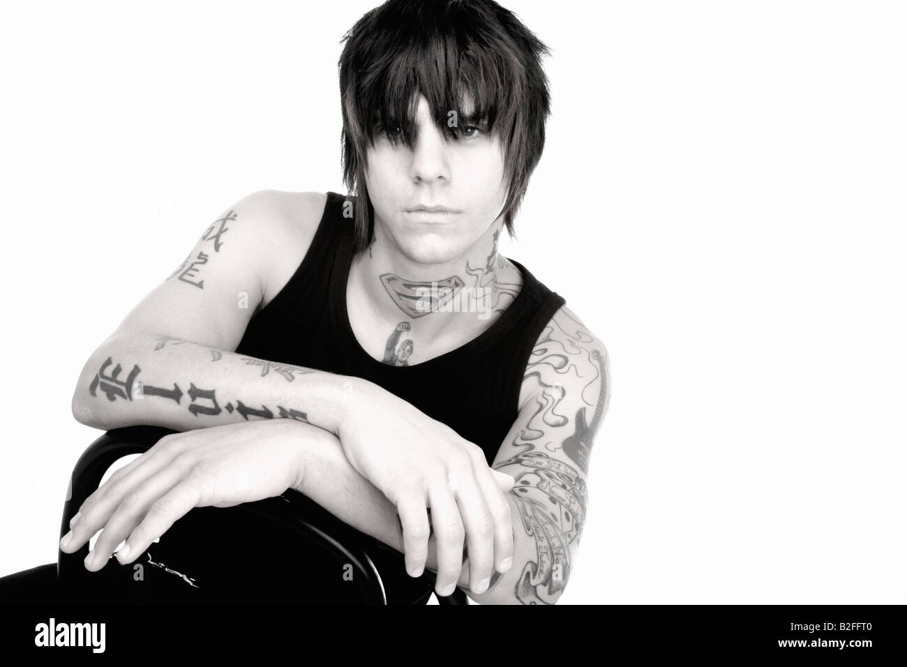 Man with Tatoos Stock Photo