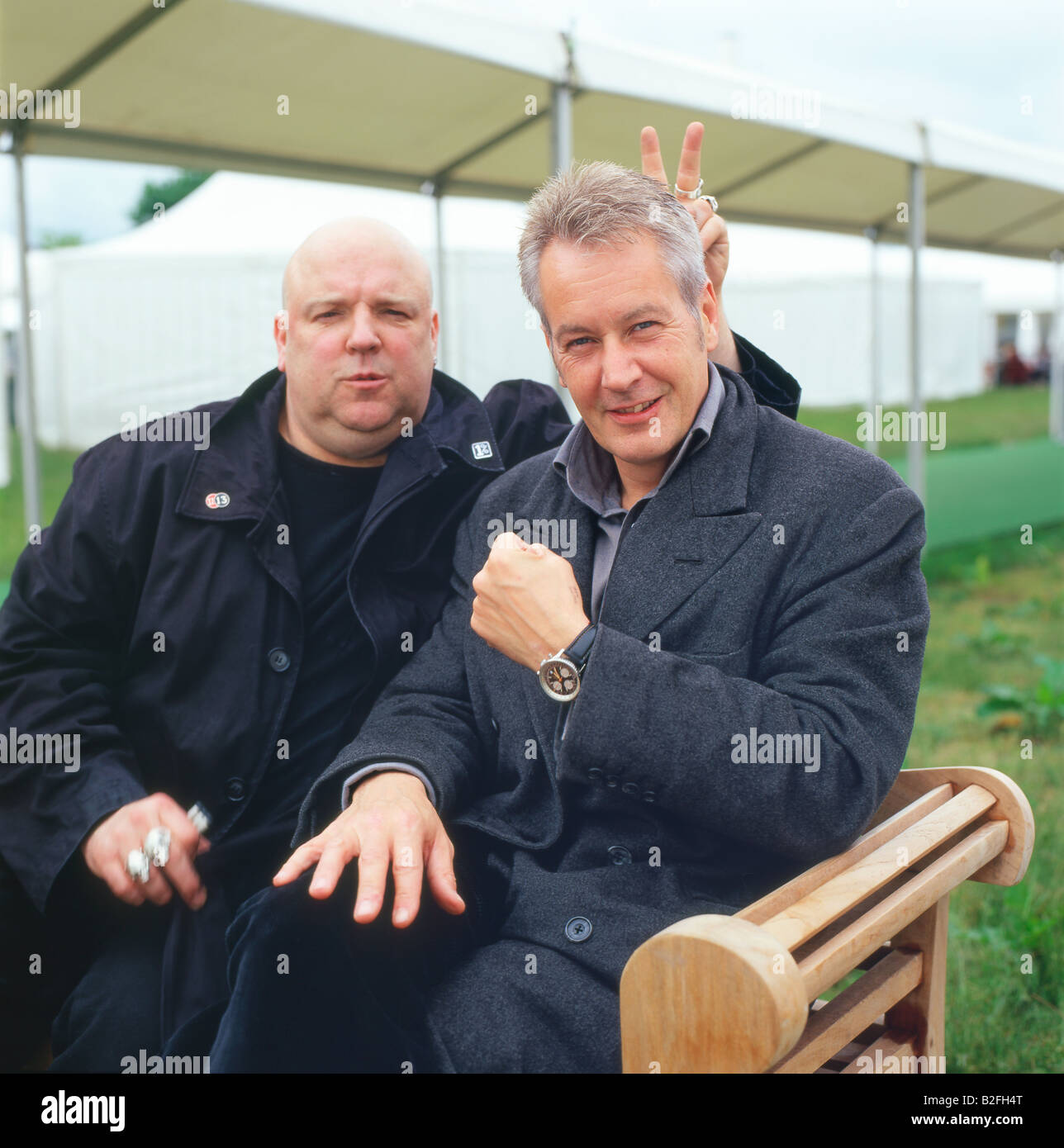 Childrens writing team Brian Williams and Rod Gordon at the 2008 Hay Festival, Hay-on-Wye, Wales UK    KATHY DEWITT Stock Photo