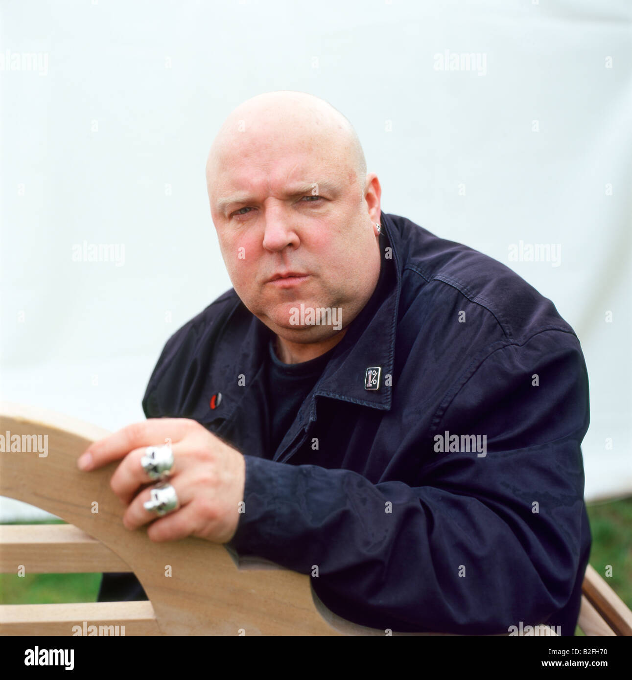 Writer Brian Williams at the 2008 Hay Festival, Hay-on-Wye, Wales UK Stock Photo