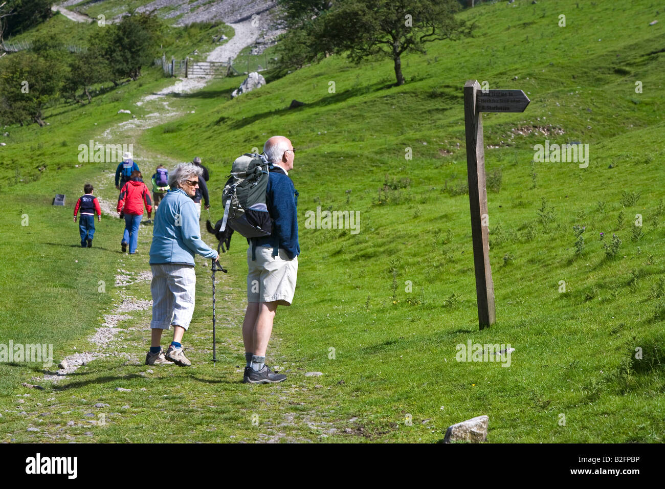 Buckden Rake Roman Road Wharfedale Yorkshire Dales National Park Stock Photo