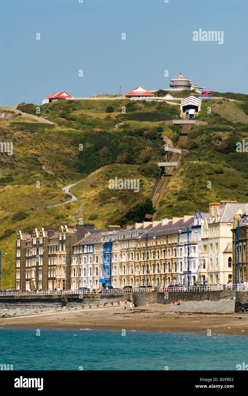 Aberystwyth Ceredigion west coast mid Wales UK 2008.  Cliff electric railway 'Constitution Hill' 2000s HOMER SYKES Stock Photo