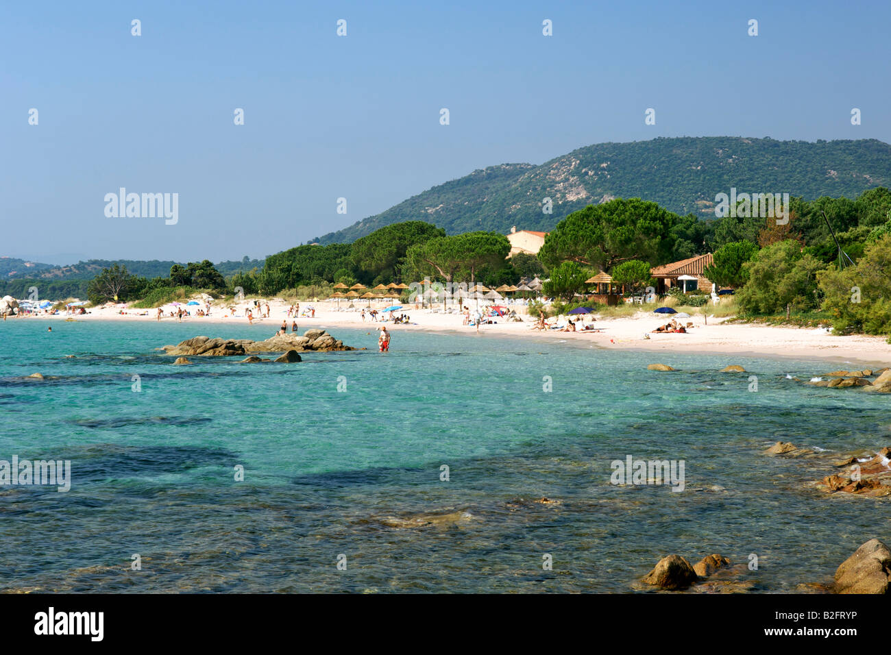 The beach at Pinarello in Corsica Stock Photo Alamy