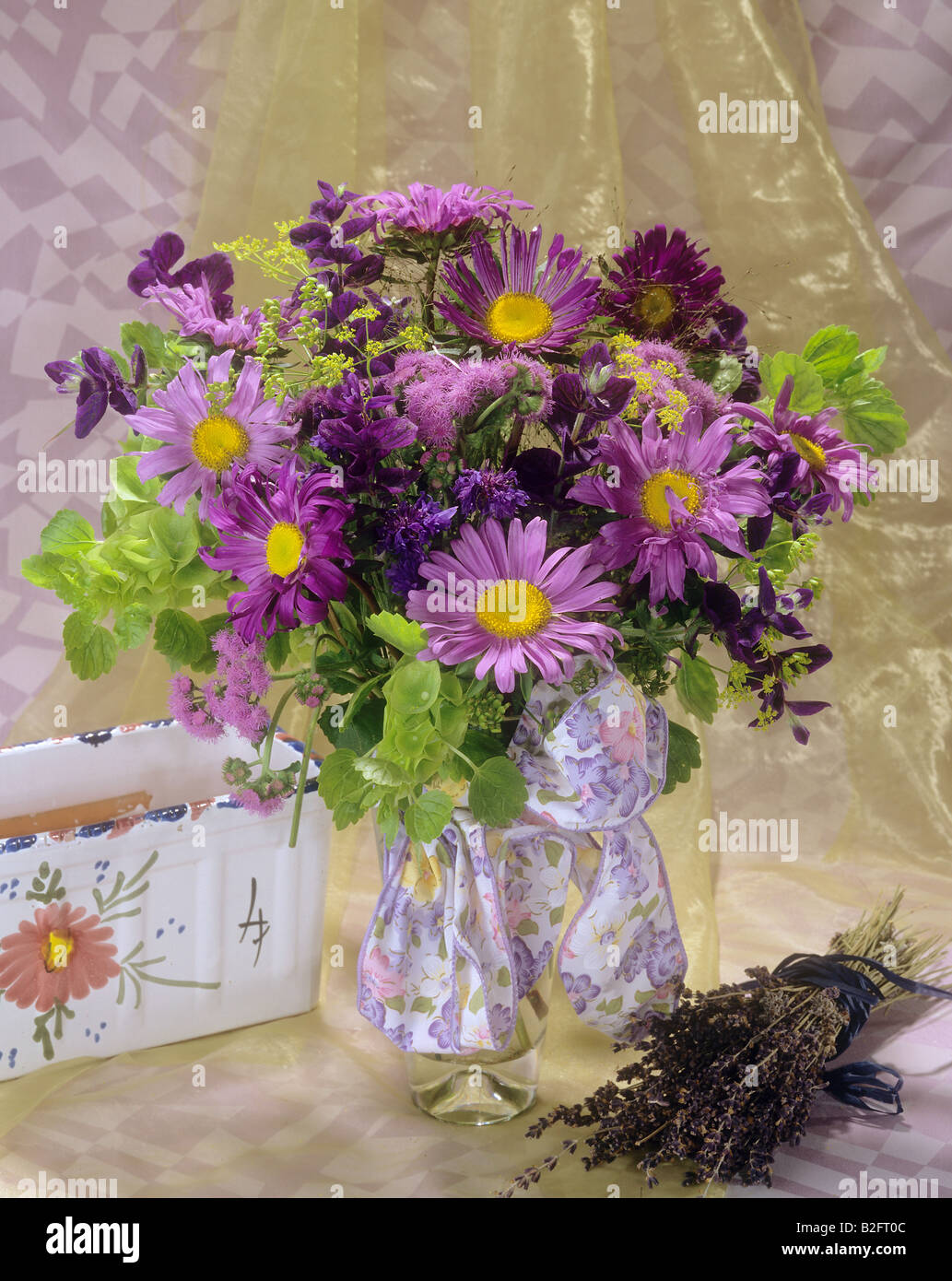 bouquet with different flowers Stock Photo