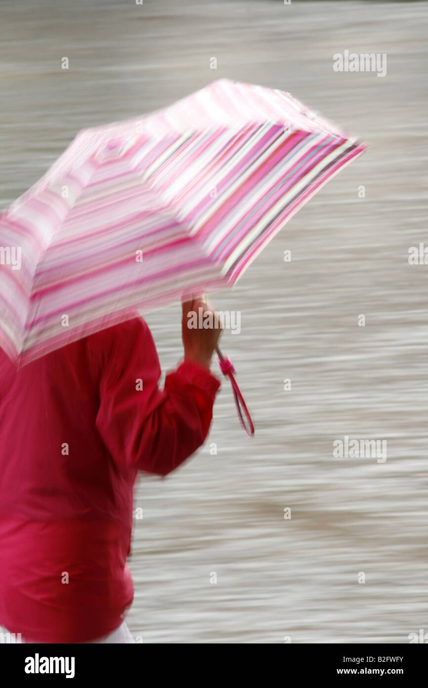 designer umbrella woman