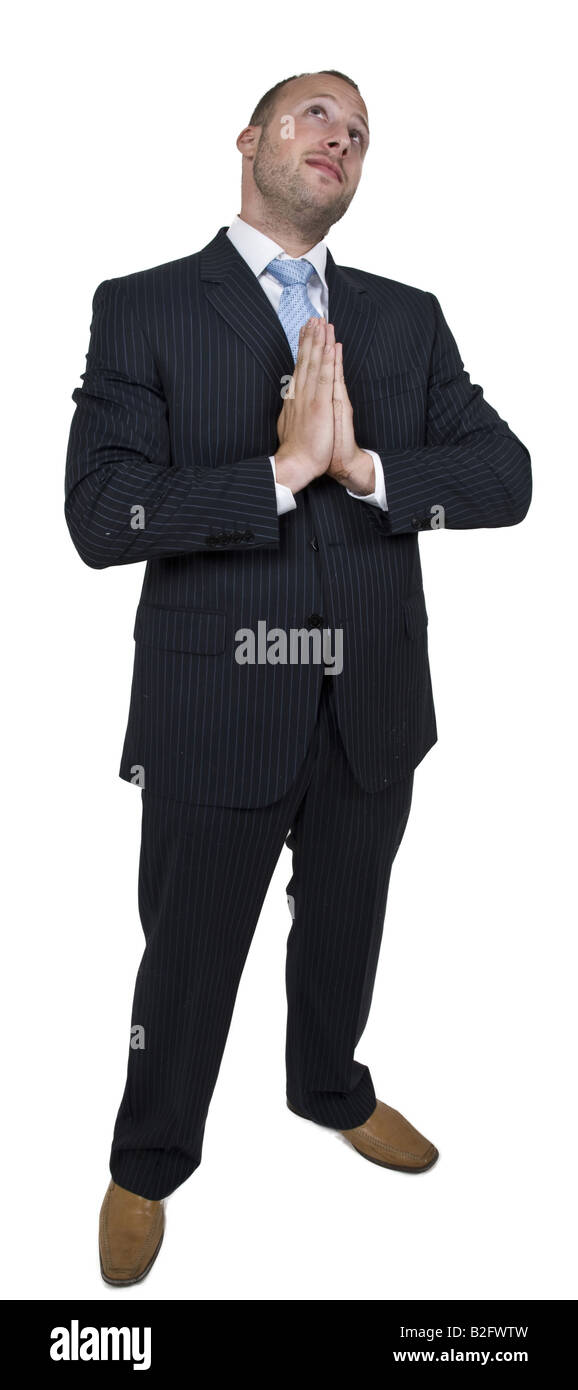 Praying man suit Cut Out Stock Images & Pictures - Alamy