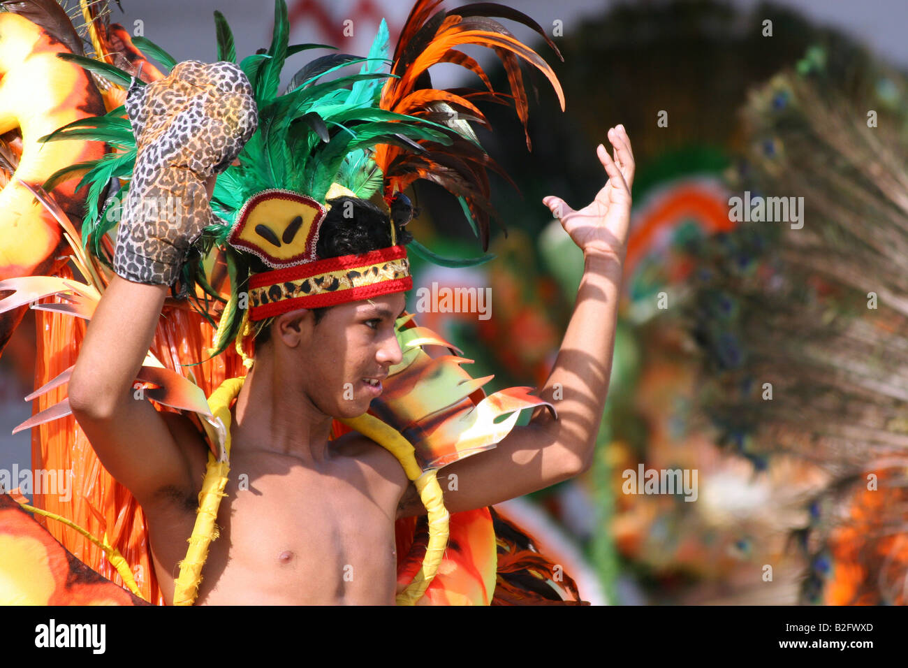 Brazil dance dancer at the boi bumba show parintins carnival, Brazil