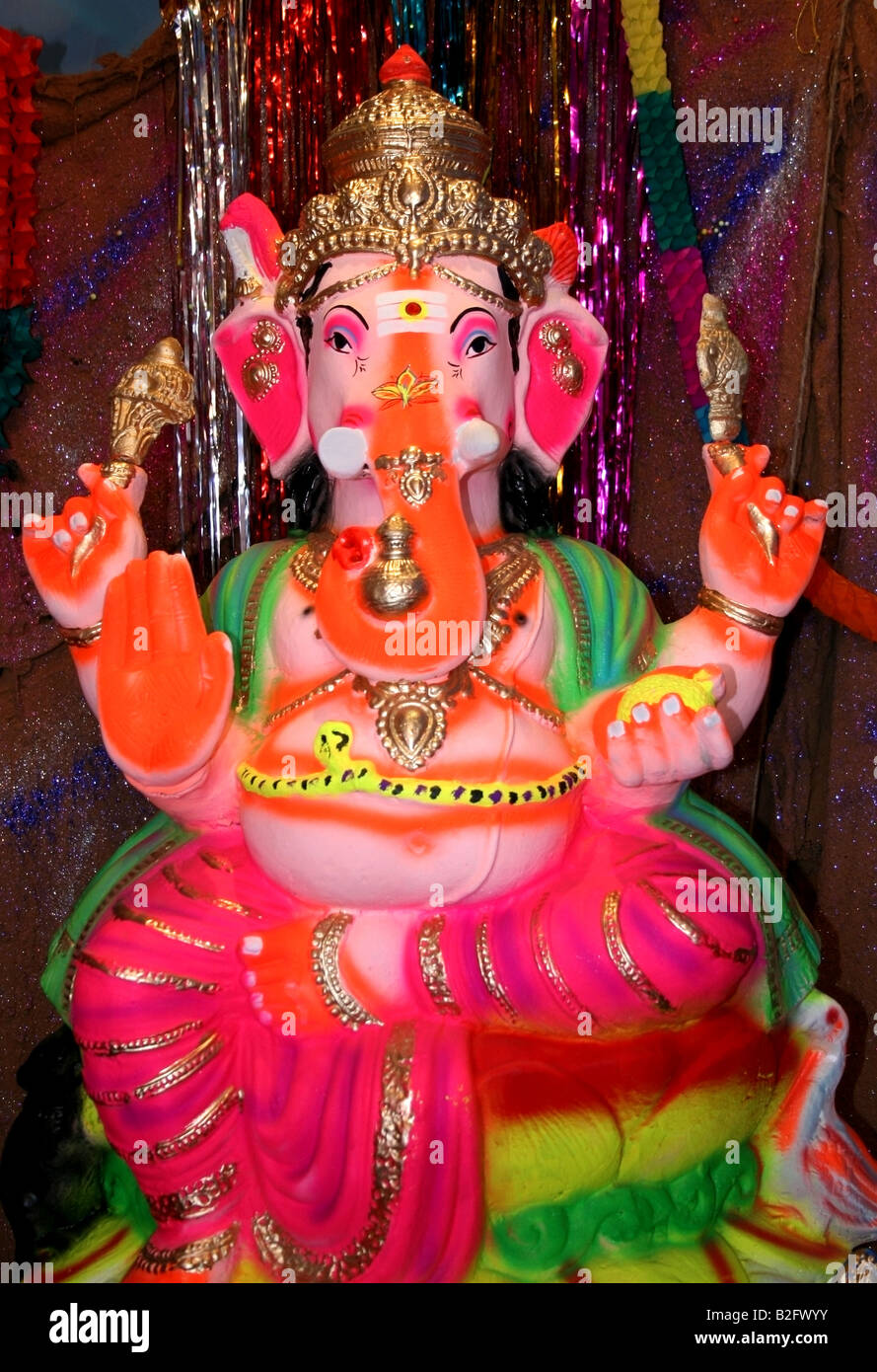 Decorated Ganesh Statue Ganesh Chaturthi Festival India Stock