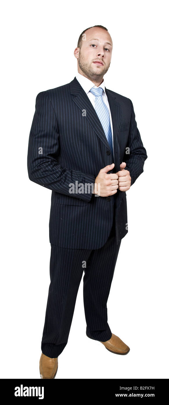 businessman on isolated white background in a studio shot Stock Photo ...
