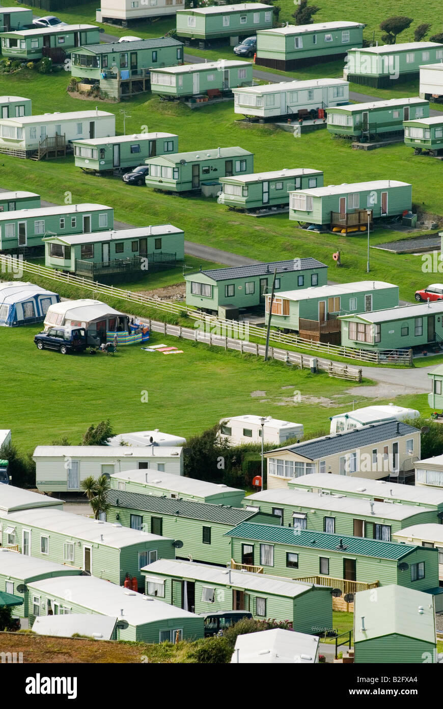 Permanent static holiday home caravan park Borth UK west coast of North