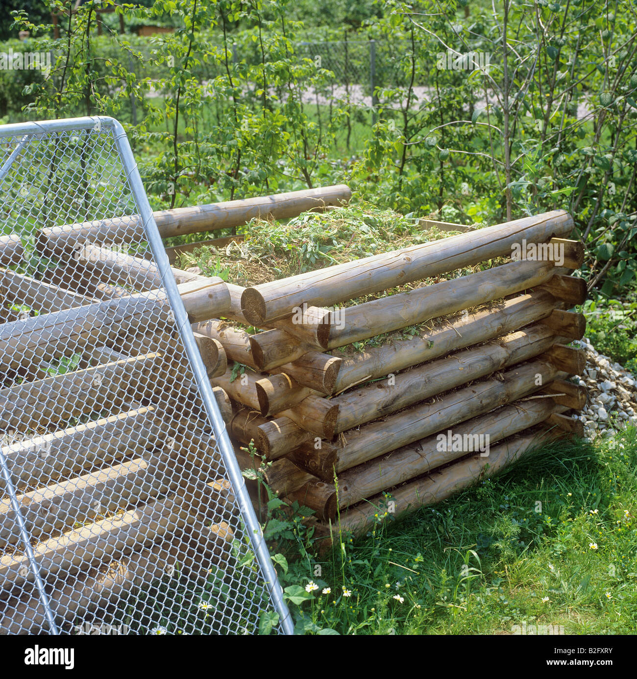 compost in the garden Stock Photo Alamy