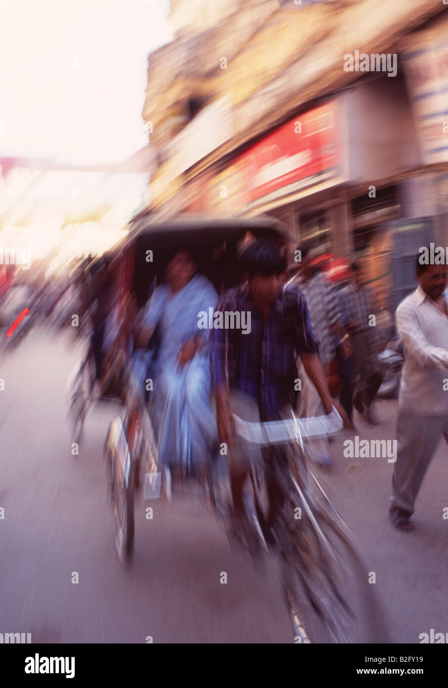 Varanasi Rickshaws Rickshaws street varanasi rickshaw street scene india hi-res stock ...