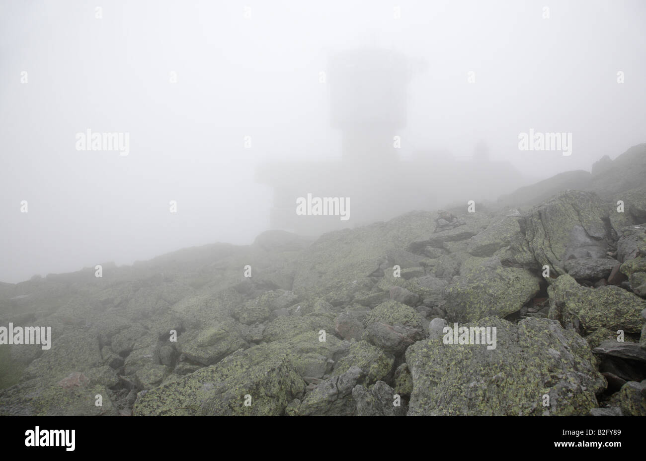 The summit of Mount Washington in the White Mountains of New Hampshire ...