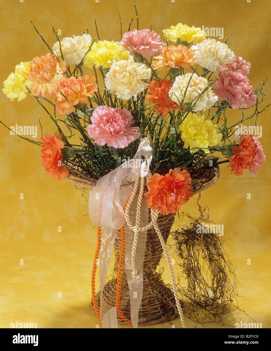 bouquet with carnations Stock Photo Alamy