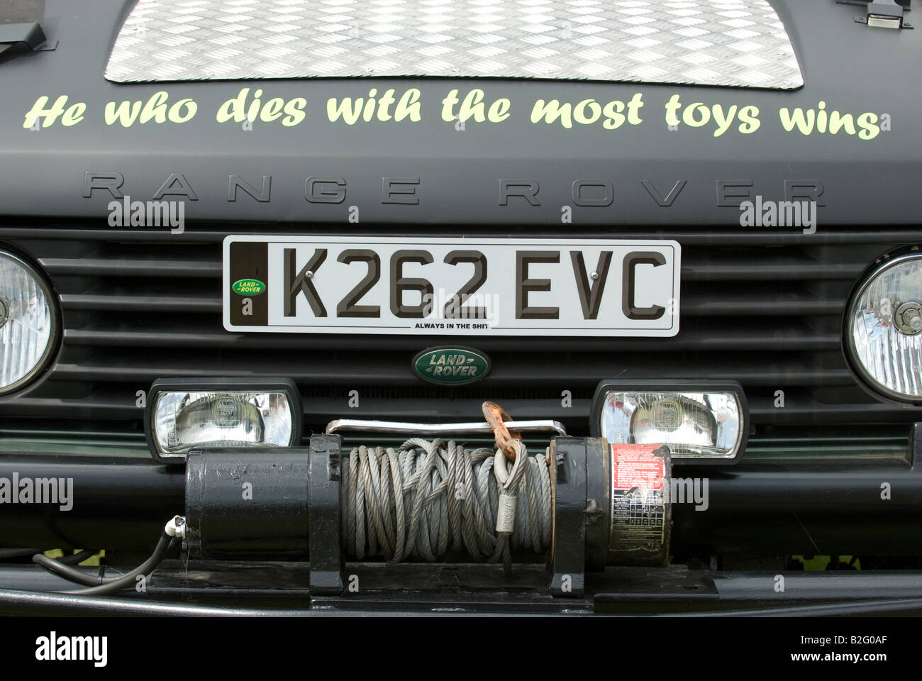 Range Rover front detail Stock Photo - Alamy
