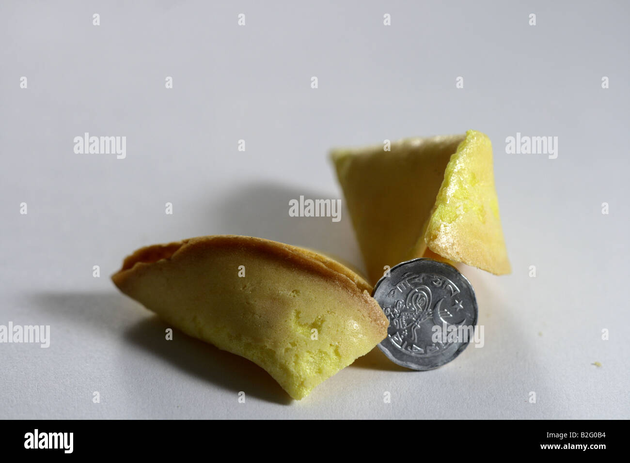 'fortune cookie - chinese coin' Stock Photo
