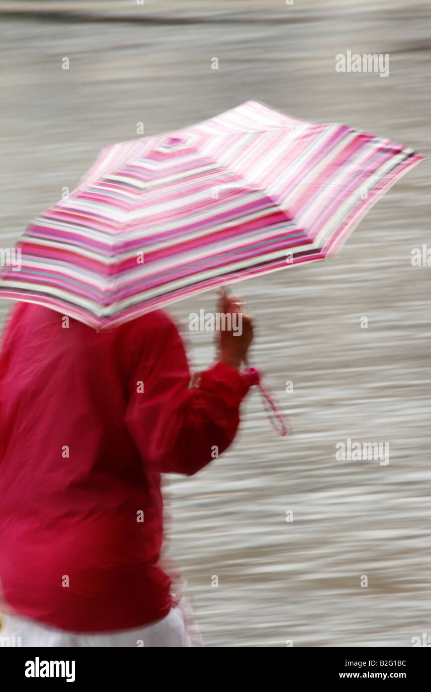 designer umbrella woman
