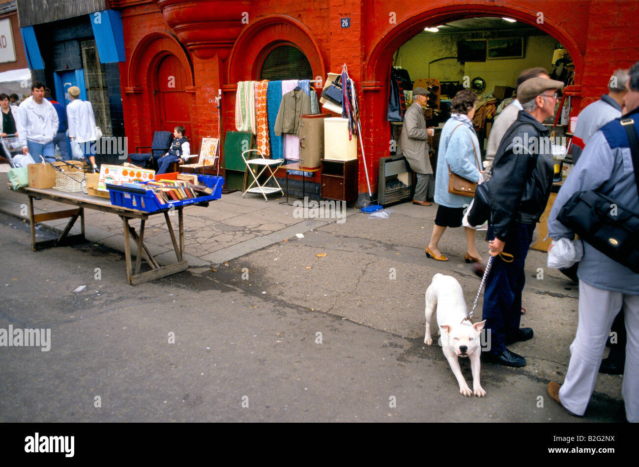 market stalls on a street in glasgow Stock Photo