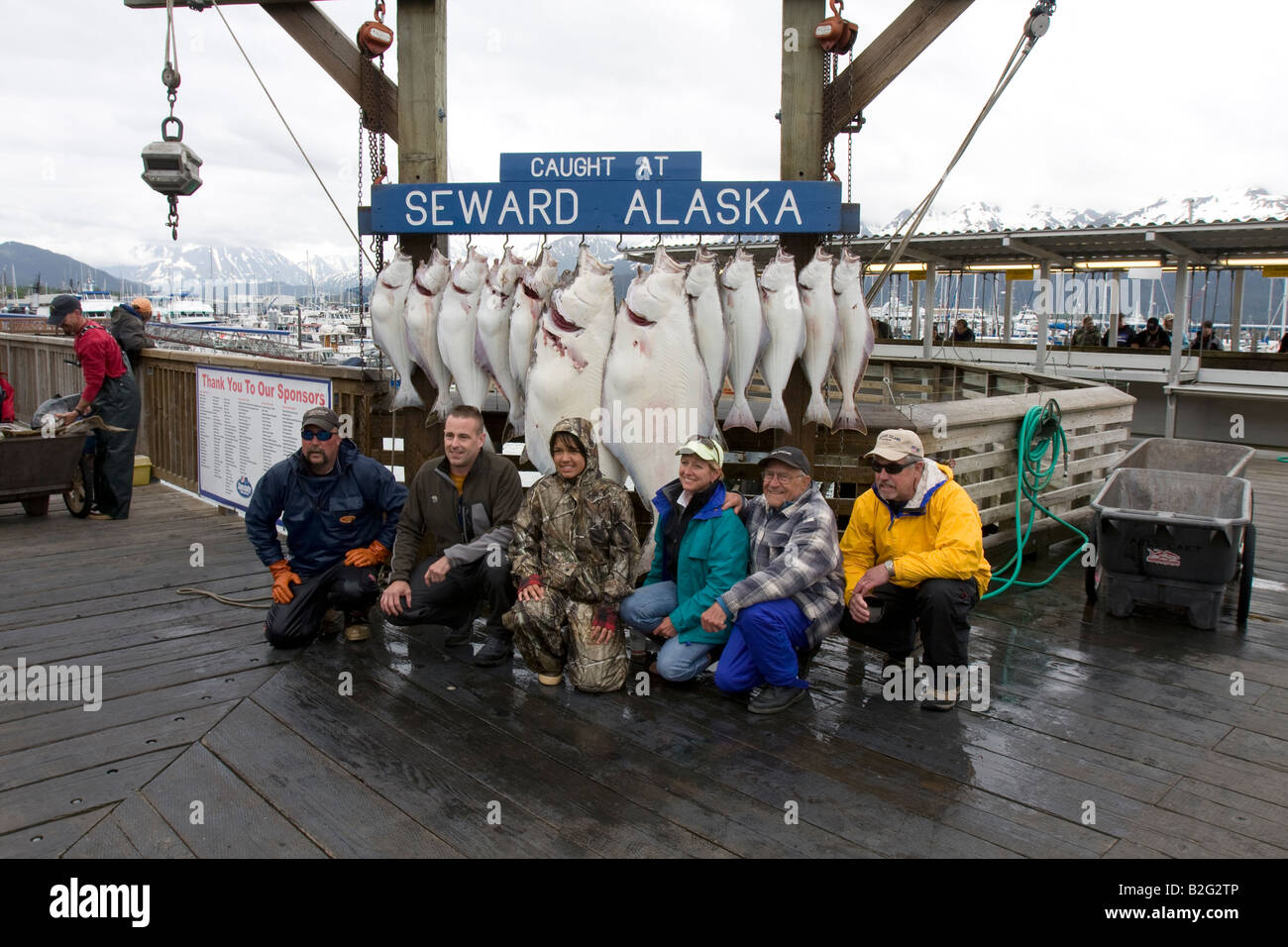 Caught fish in Seward Alaska Stock Photo