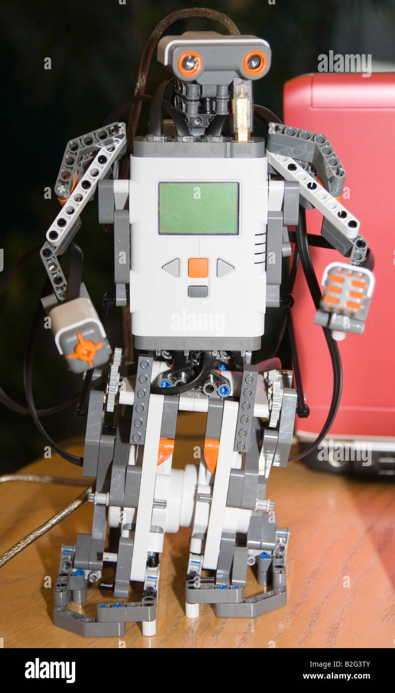 robot in action - education with modern technology Stock Photo
