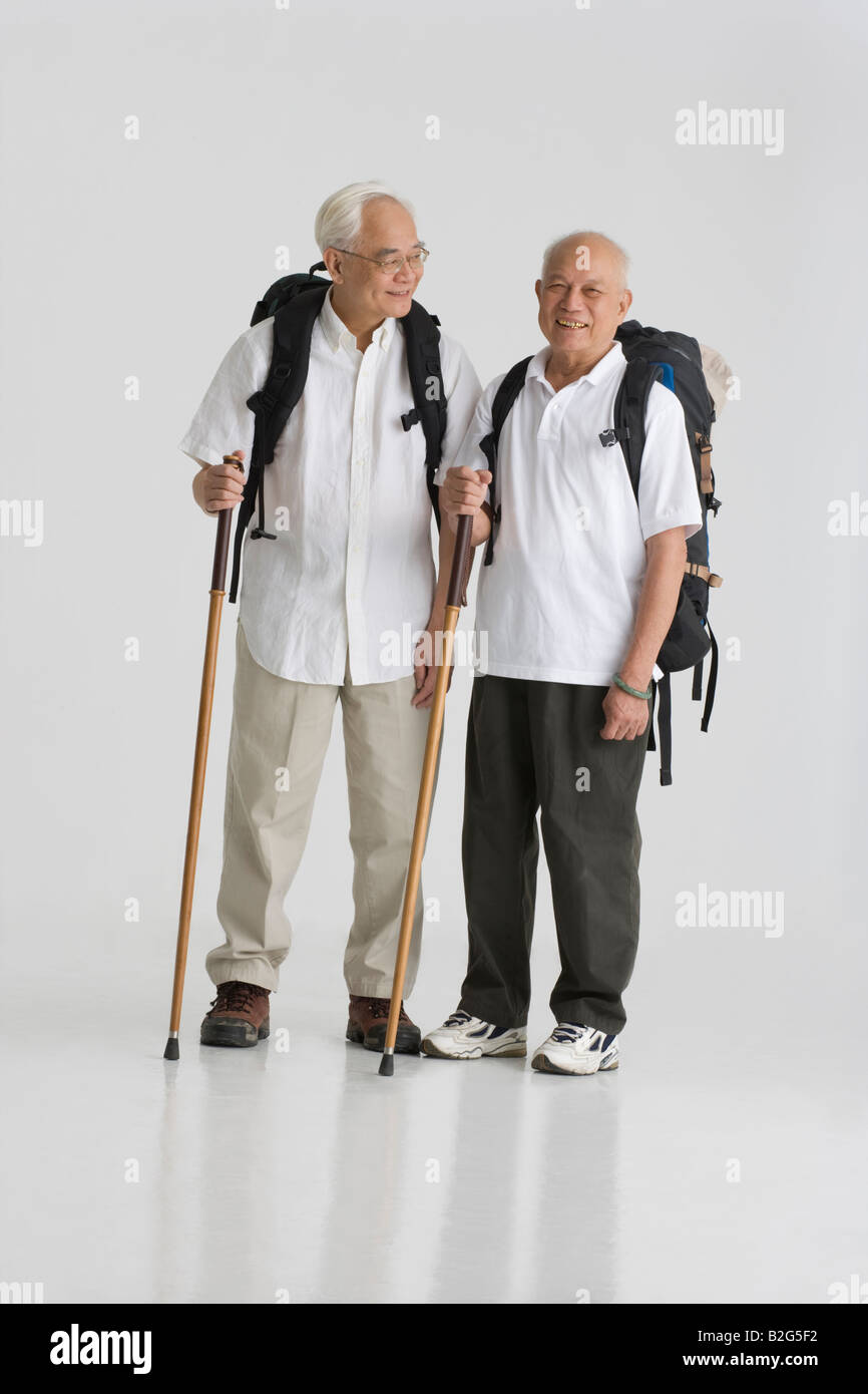 Asian seniors hiking hi-res stock photography and images - Alamy