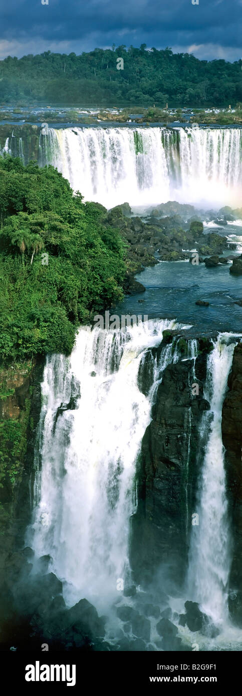 Iguassu Wasserfaelle Iguacu Falls view from the brasilian side Brasilien Argentinien Stock Photo