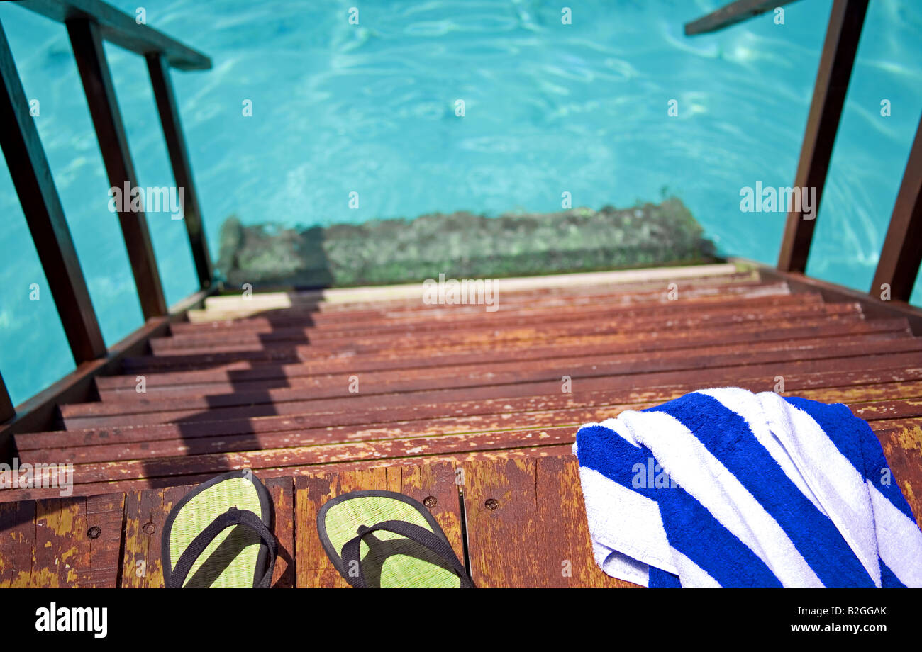 swimming pool ladder staircase stairs baths Stock Photo Alamy