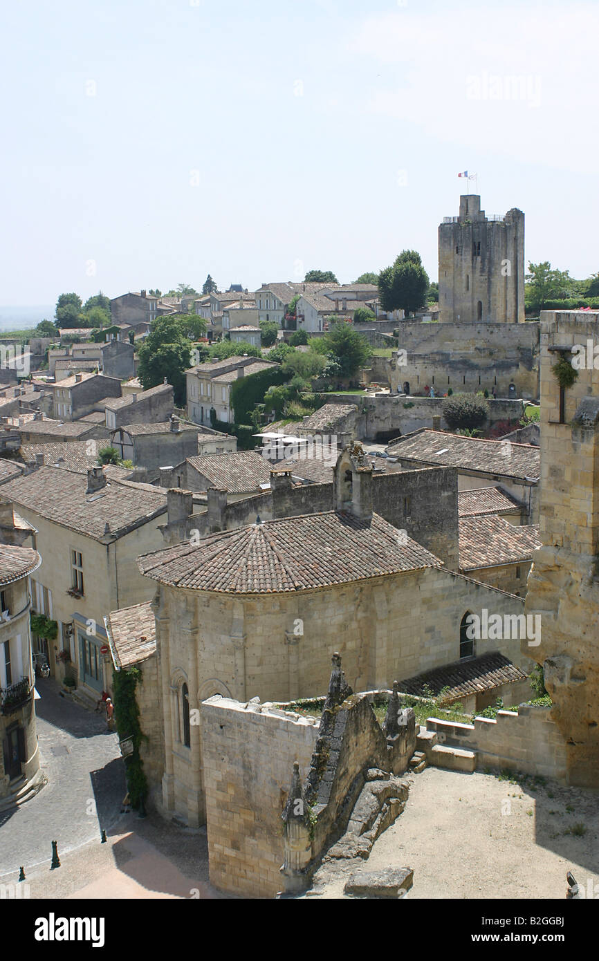 St Emilion historic districts city France picturesque Europe Stock Photo