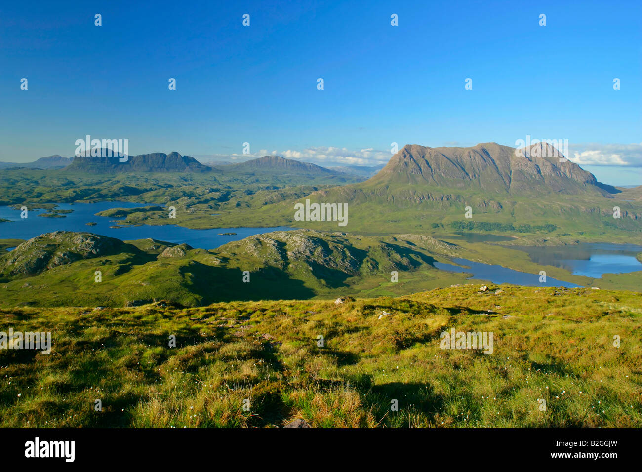 panoramic view lakelands lake landscape Inverpolly Nature Reserve Stac