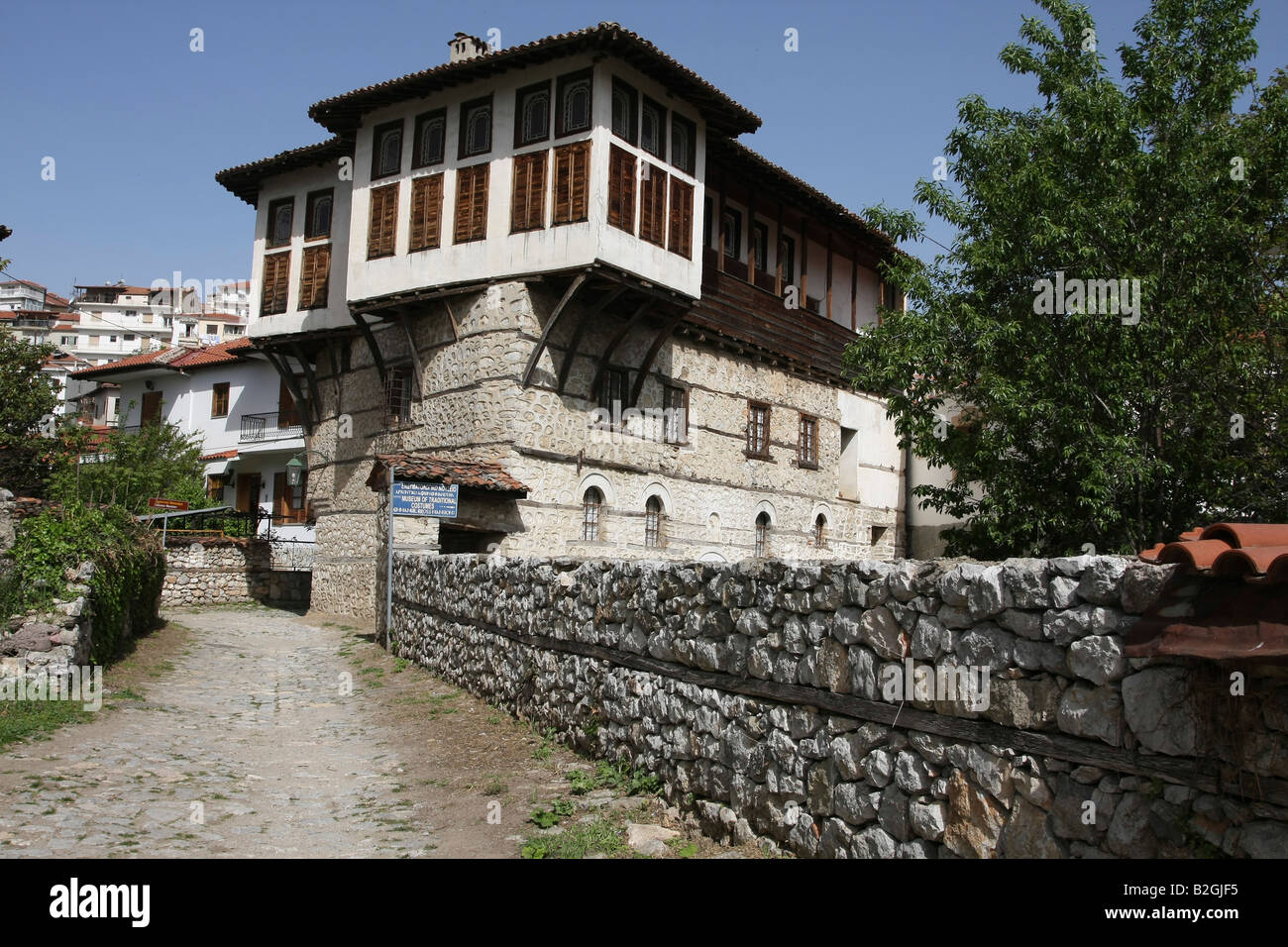 Greece Macedonia Castoria Exterior of the Cassara Mansion Stock Photo