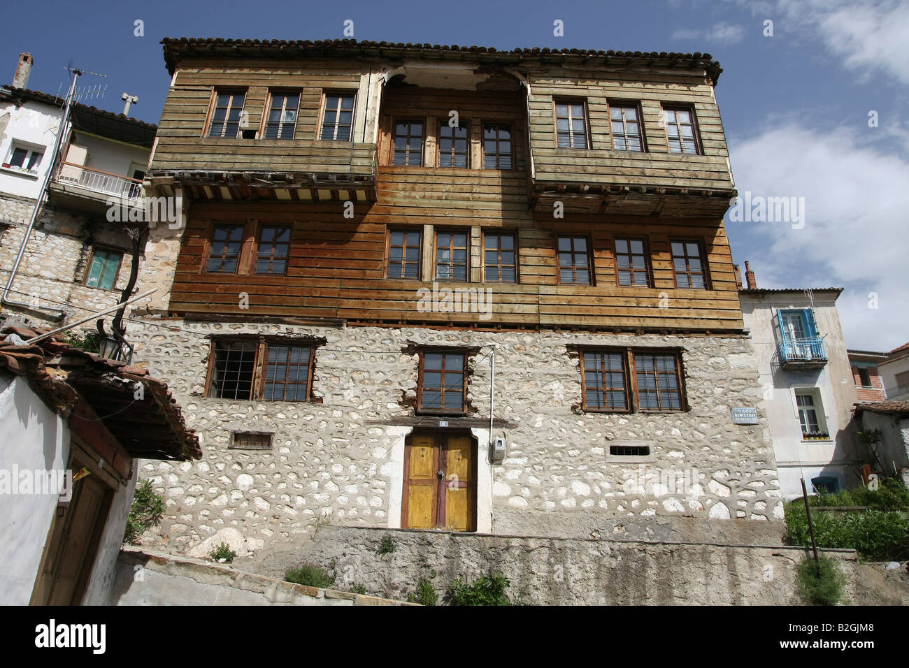Greece Macedonia Castoria Traditional Mansion Stock Photo