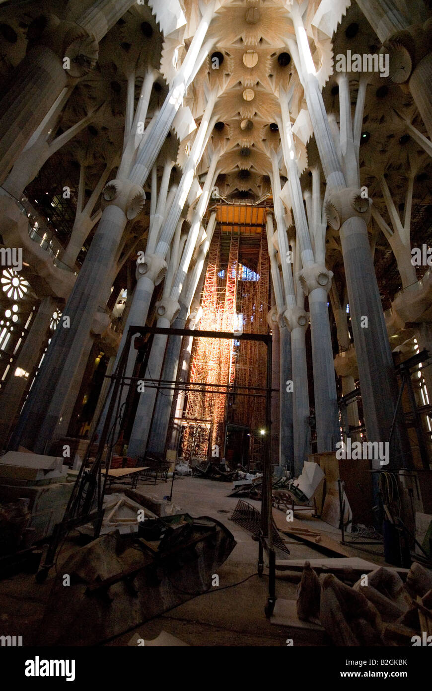 La Sagrada Familia Gaudi church architecture Barcelona Spain Europe Stock Photo
