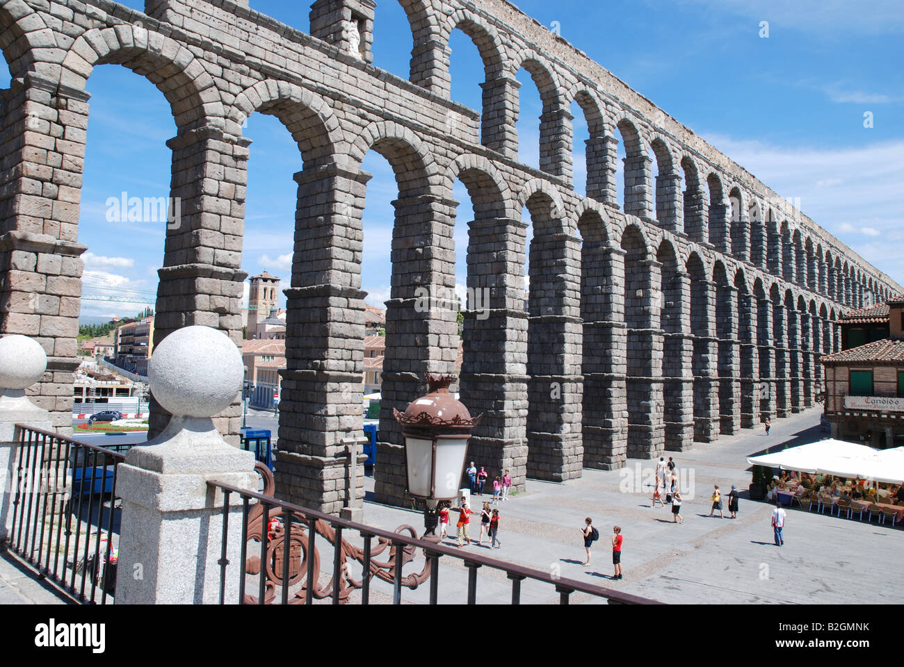 The Roman Aqueduct. Segovia. Castile Leon. Spain. Stock Photo