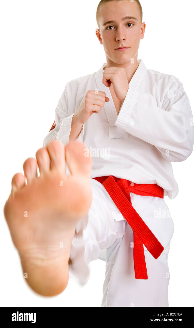 martial arts kung fu sports sport teak won do wushu sports combat sport  kick booting young man Stock Photo - Alamy