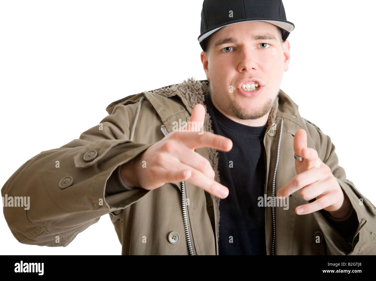 young man rapper rap hip hop hiphop basecap baseball cap dancing action  gesticulation people life style music youth culture Stock Photo - Alamy