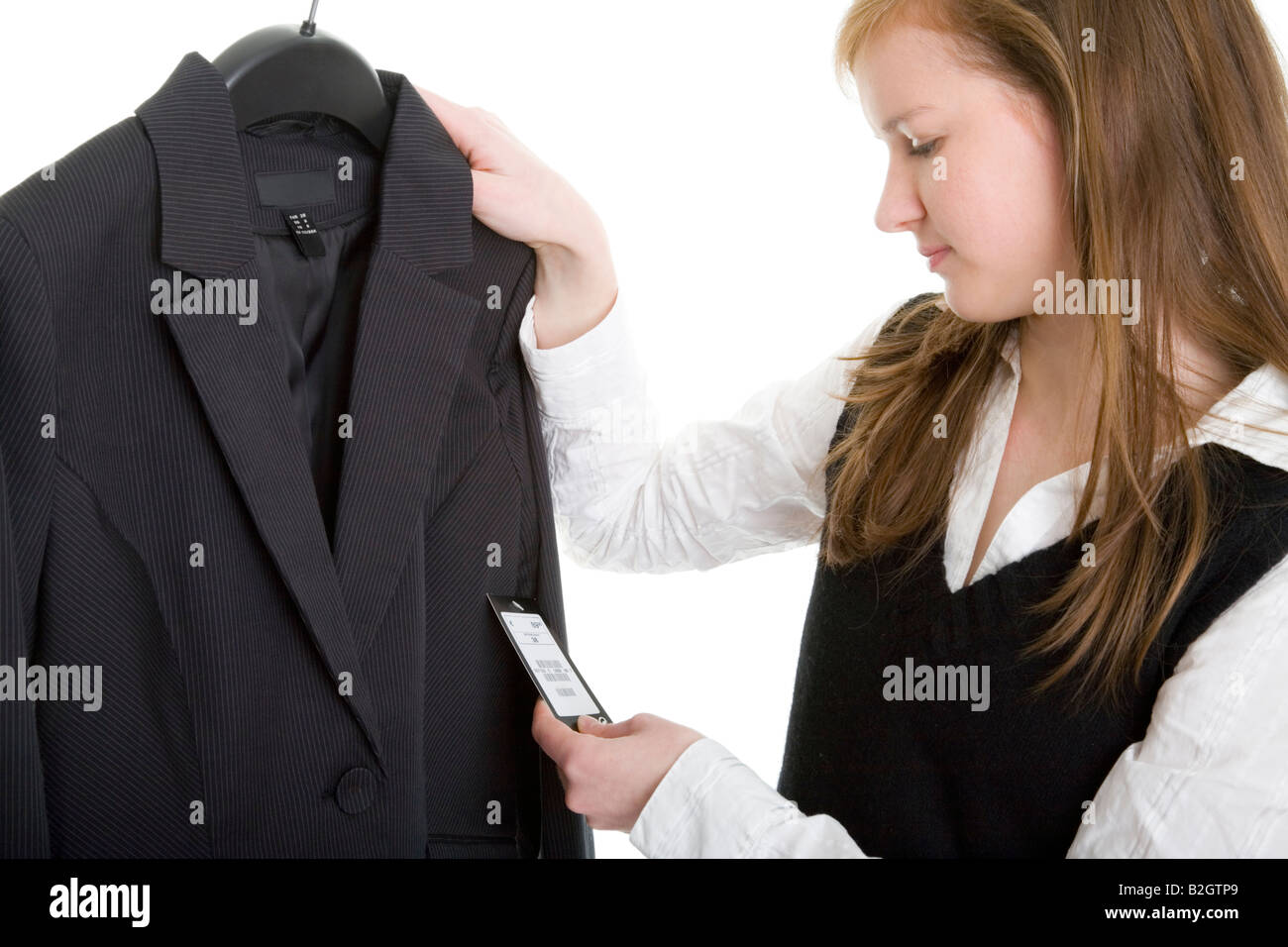 office assistant female suit jacketts business woman secretary Stock Photo