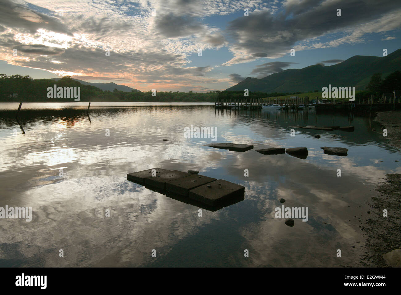 Lake district lovely tranquil dramatic shimmer surreal solitude Stock Photo