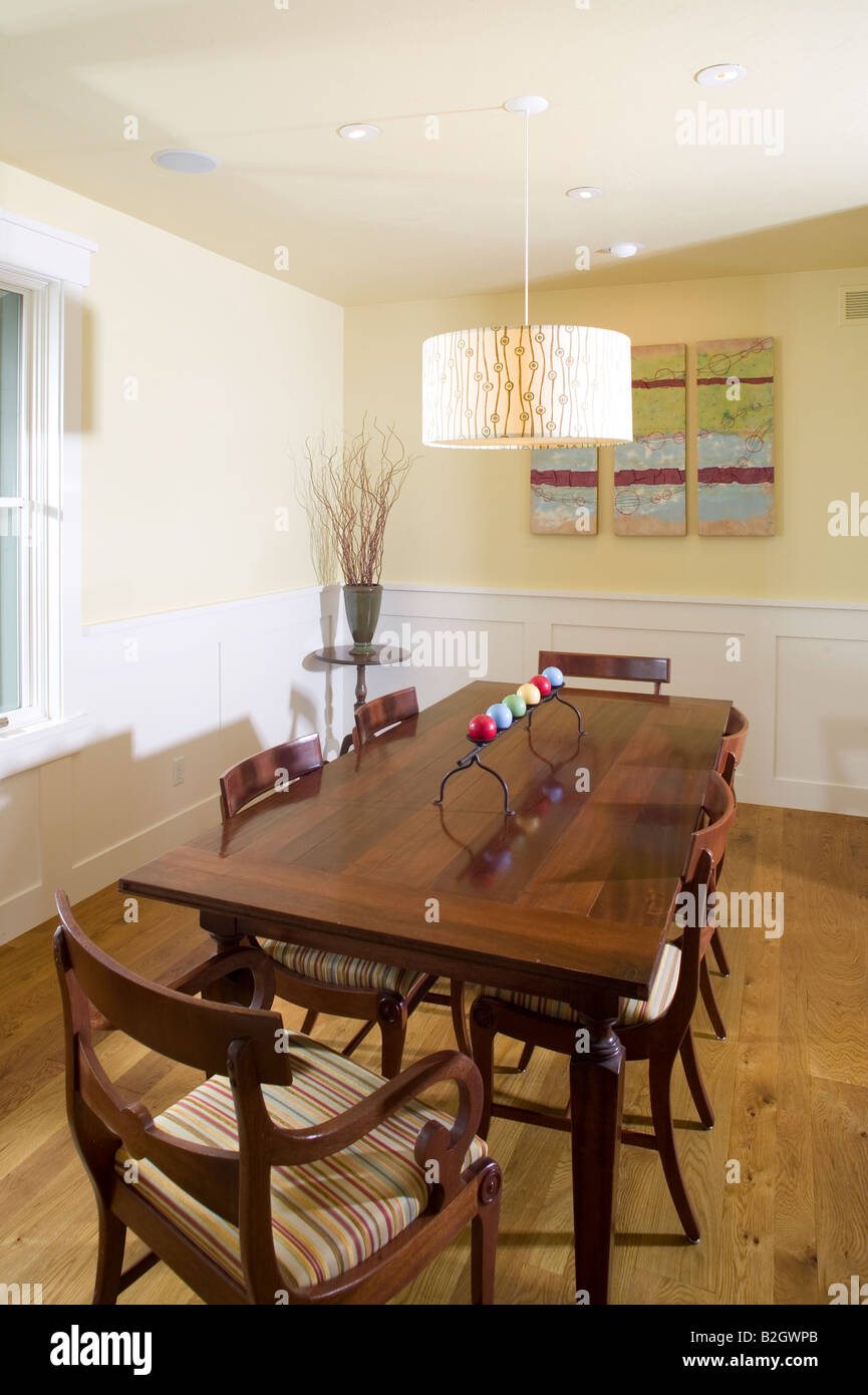 Northern Colorado modern farm house home interior dining room table