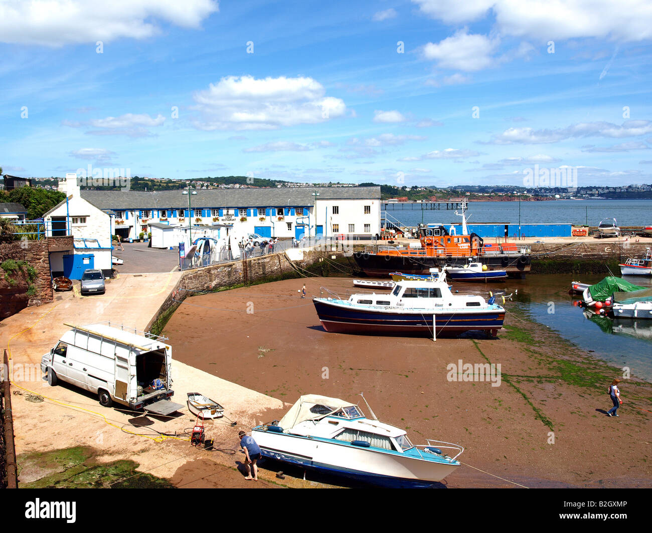 The harbour lights restaurant and harbour beach at Paignton,The English