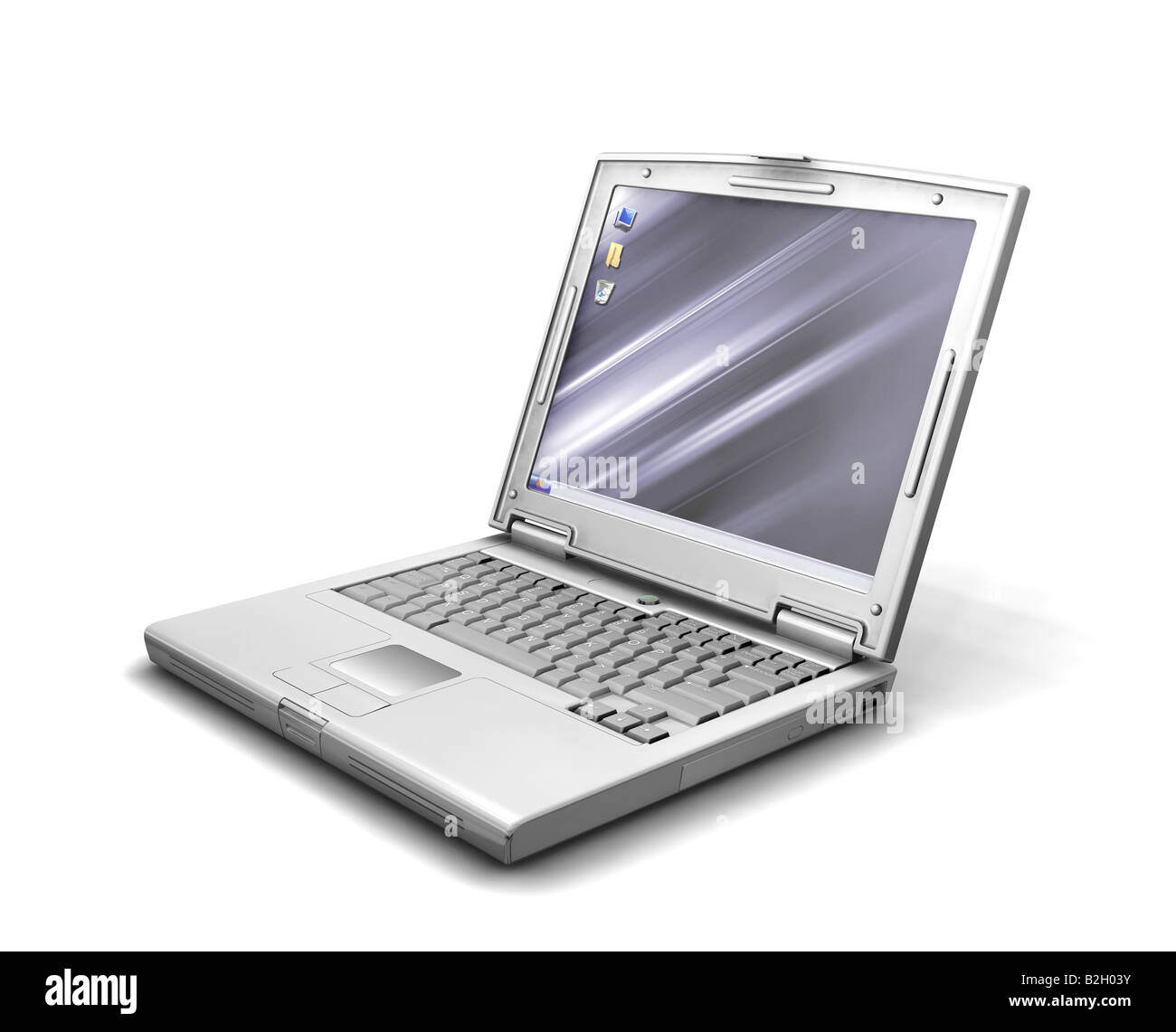 3D render of a generic laptop Stock Photo