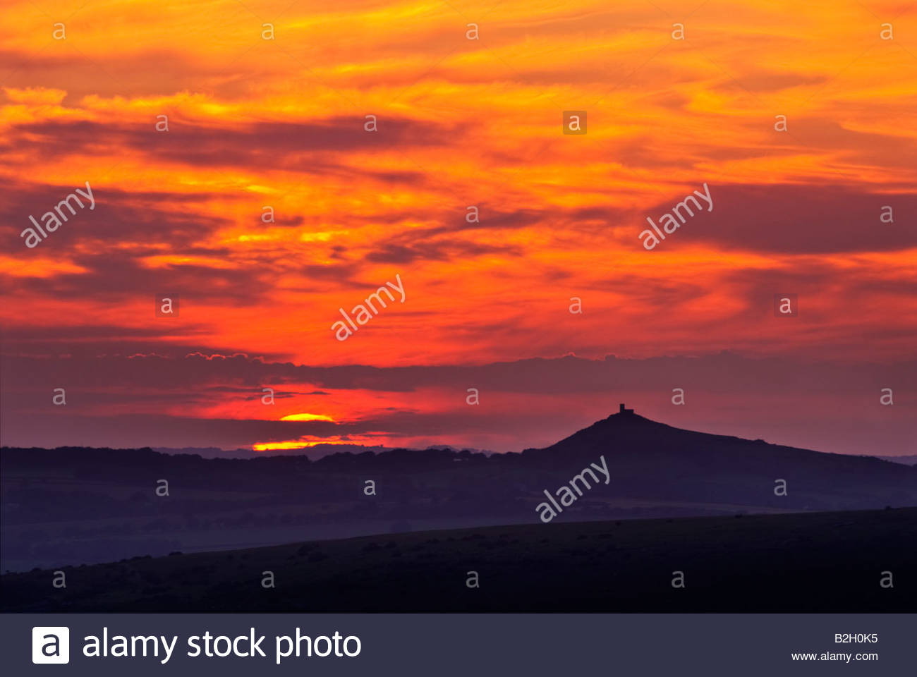 Back Tor Sunset Dartmoor Tor Sunset Silhouette High Resolution Stock Photography and ...