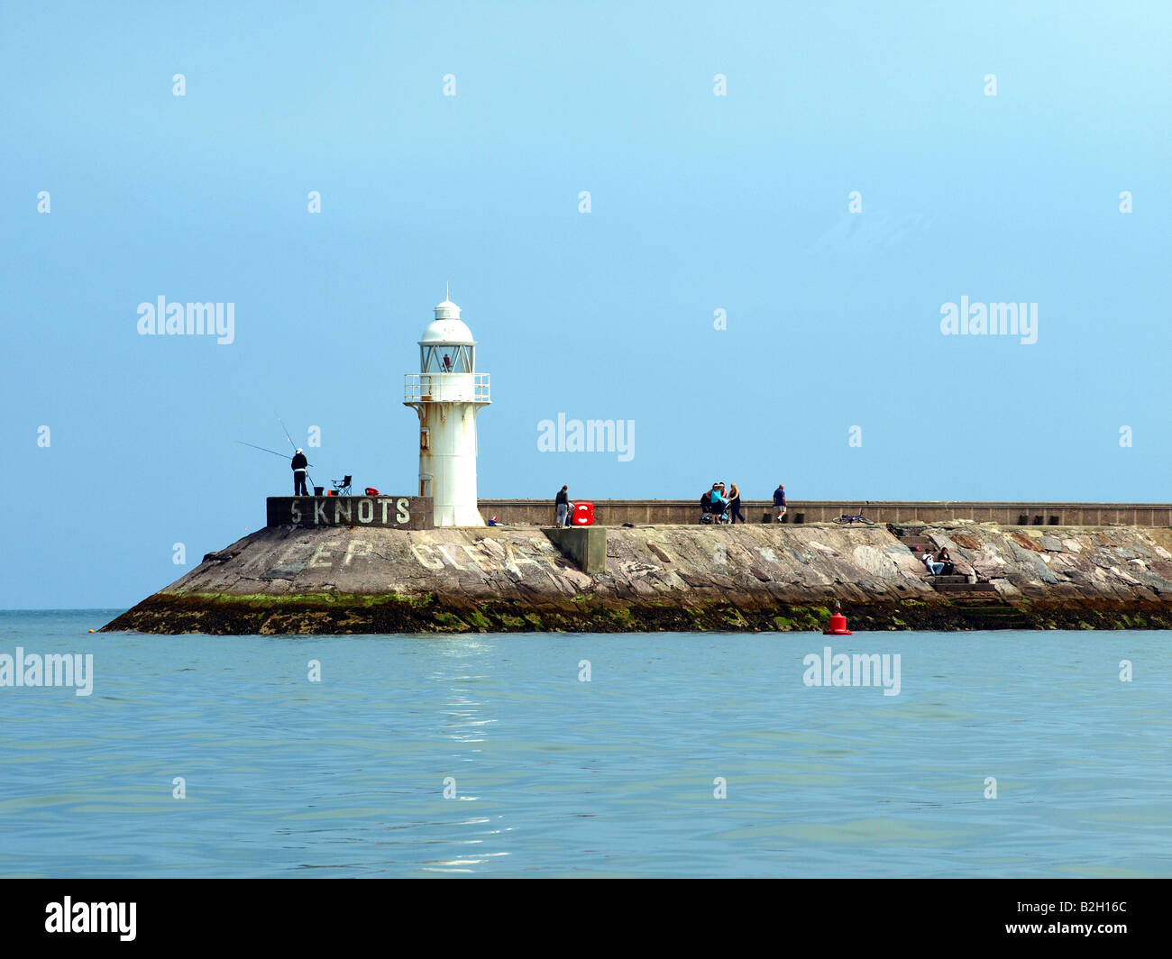 The harbour light lighthouse at the entrance to the harbour at Brixham