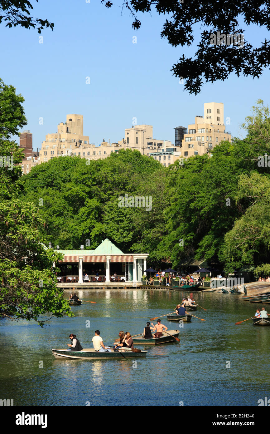 Boating in Central Park - New York City, USA Stock Photo