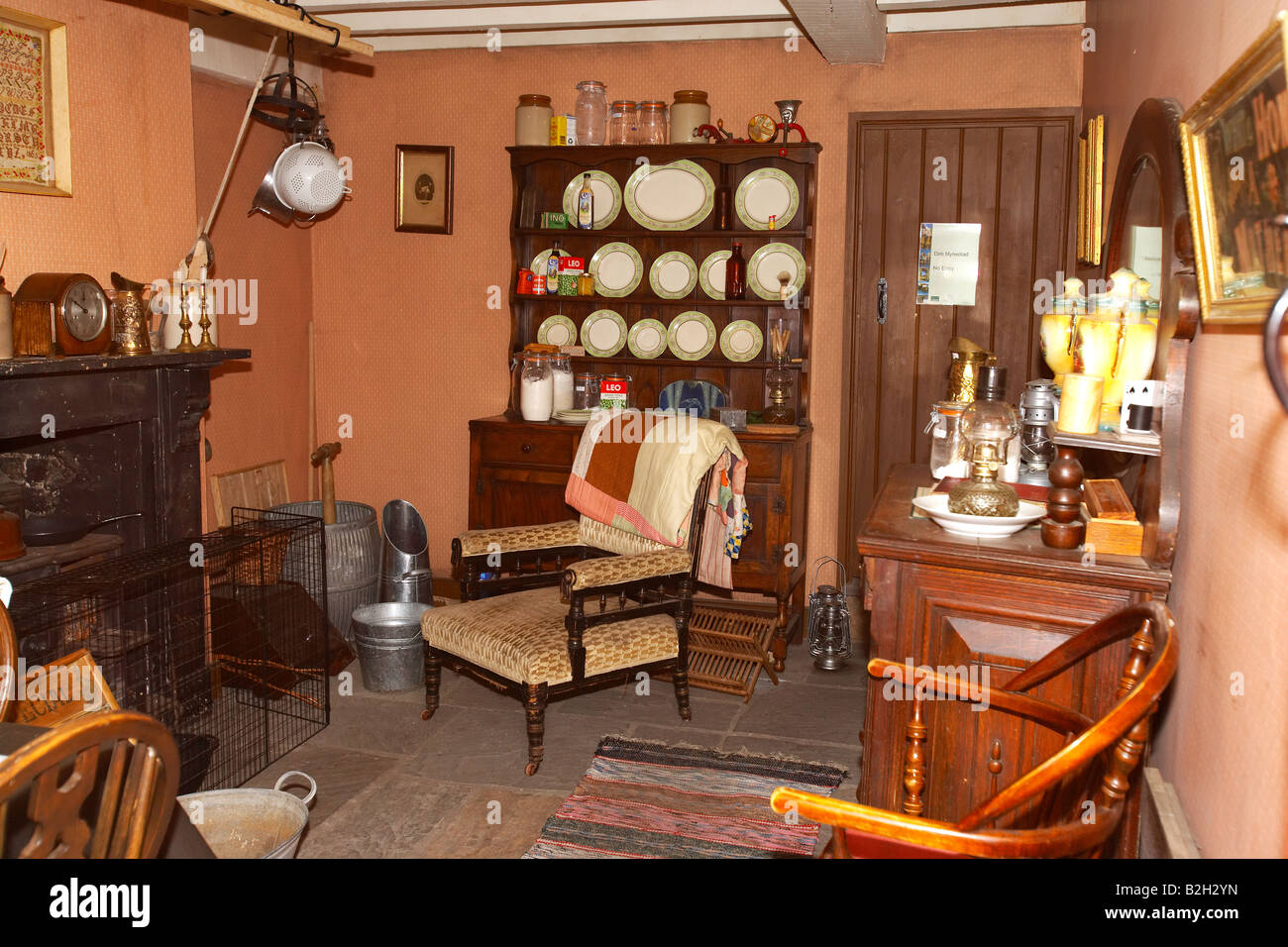 Inside a Workers Cottage, Blaenavon Ironworks Museum, Blaenavon, South