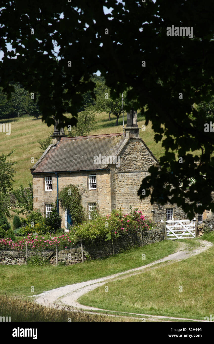 A cottage in the village of Edensor, Chatsworth Estate, Derbyshire