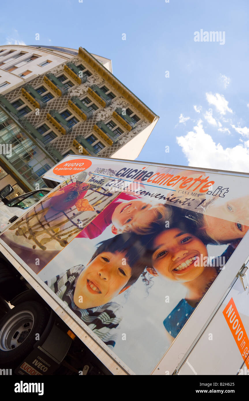 Advertising hoarding on the side of a van in Trieste Italy Europe Stock  Photo - Alamy