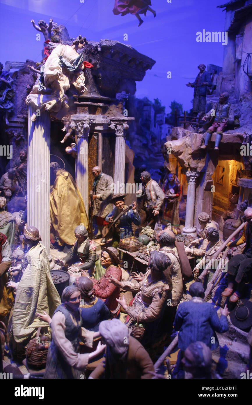 jesus christ nativity scene in church, rome italy Stock Photo Alamy