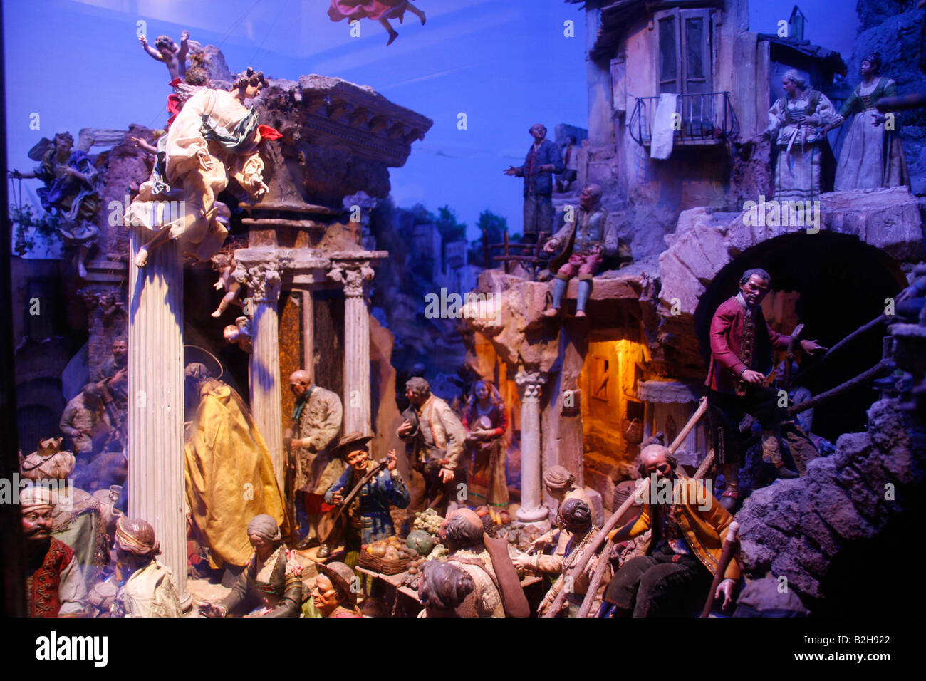 jesus christ nativity scene in church, rome italy Stock Photo Alamy