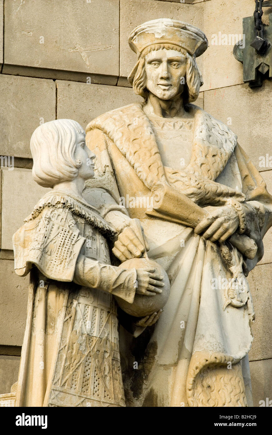 statue of Columbus barcelona Stock Photo Alamy
